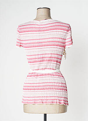 Cardigan petrecut plasă fină roz TRICOT CHIC femeie