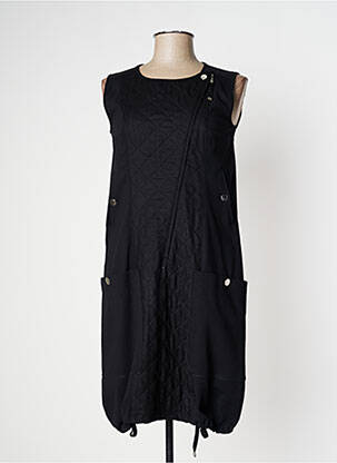 Rochie midi fără mâneci fără mâneci negru HIGH femeie
