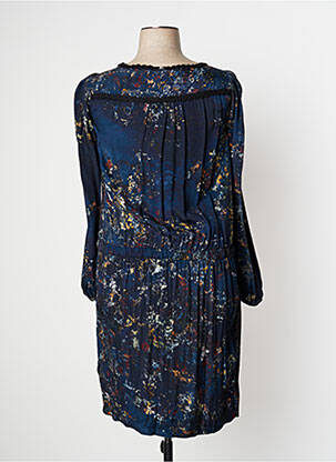 Rochie midi imprimeu fantezie mâneci lungi albastru HIGH femeie