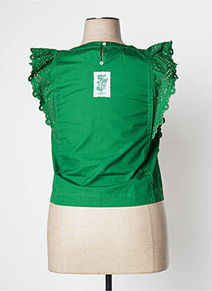 Top mâneci scurte mâneci scurte verde HIGH femeie