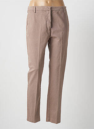 Pantalon drept închidere cu fermoar sub clapetă cu cârlig bej MANILA femeie