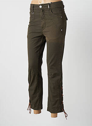 Pantalon slim buzunare verde HICH USE femeie