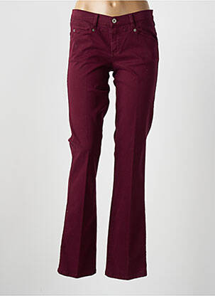Pantalon slim talie joasă talie joasă roșu MER DU NORD femeie