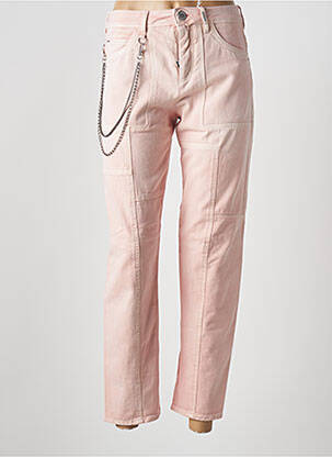 Blugi cu croială dreaptă roz HIGH femeie