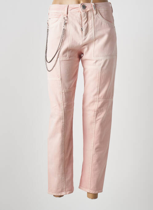 Blugi cu croială dreaptă roz HIGH femeie