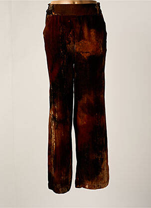Pantalon larg buzunare maro LOUIZON femeie