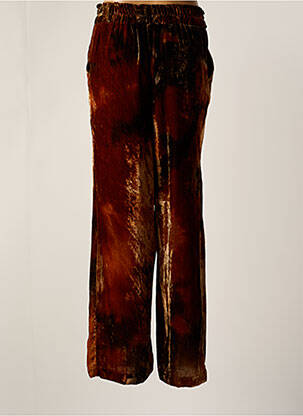 Pantalon larg buzunare maro LOUIZON femeie