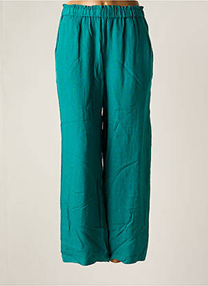 Pantalon larg țesătură poplin albastru HARRIS WILSON femeie