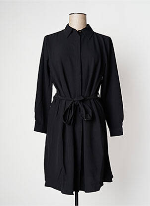 Rochie midi croială fluidă mâneci lungi negru B.YOUNG femeie