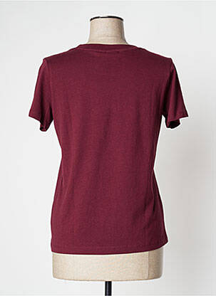 Tricou serigrafie mâneci scurte violet ICHI femeie
