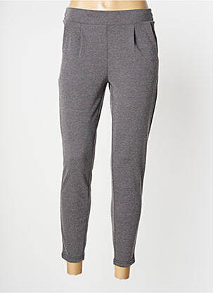 Pantalon 7/8 talie elastică mărime normală negru ICHI femeie