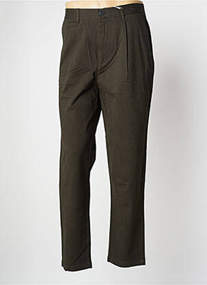 Pantalon chino țesătură poplin mărime normală verde MINIMUM bărbat