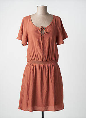 Rochie midi mâneci scurte mâneci scurte maro MOLLY BRACKEN femeie