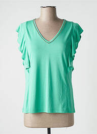 Top țesătură jersey mâneci scurte verde ESQUALO femme