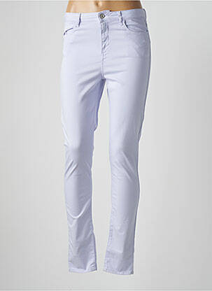 Pantalon slim țesătură poplin mărime normală violet KANOPE femeie