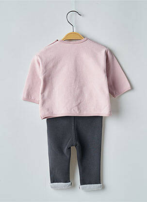Set pantaloni broderie roz LOSAN fată