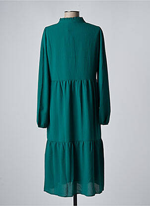 Rochie midi țesătură crep mâneci lungi verde KAFFE femeie