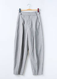 Pantalon drept închidere cu fermoar sub clapetă cu cârlig gri IN WEAR femme