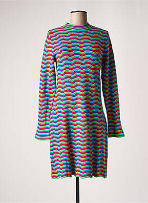 Rochie pulover guler col înalt mâneci lungi verde SURKANA femeie