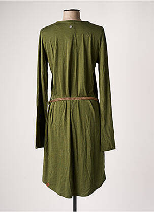 Rochie midi imprimeu fantezie mâneci lungi verde RAGWEAR femeie