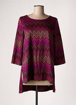 Tunică mâneci lungi guler rotund violet IMPERIAL femeie