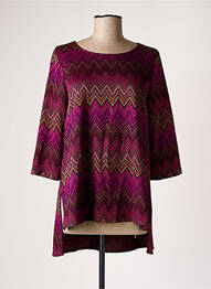 Tunică mâneci lungi guler rotund violet IMPERIAL femeie