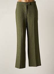 Pantalon drept închidere cu fermoar sub clapetă cu nasturi mărime normală verde IMPERIAL femeie