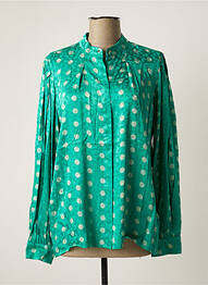 Cămașă croială fluidă mâneci lungi verde NUMPH femme