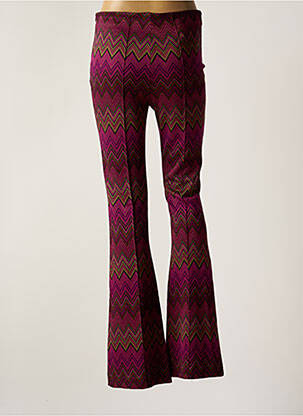 Pantalon evazat elasticitate talie înaltă violet IMPERIAL femeie