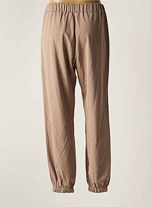 Pantalon drept țesătură poplin bej NUMPH femeie