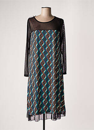 Rochie midi croială fluidă mâneci lungi negru AN II VITO femeie