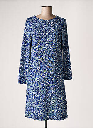 Rochie midi imprimeu floral mâneci lungi albastru MD'M femeie