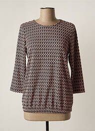 Top imprimeu fantezie mâneci 3/4 roz BRANDTEX femme