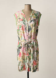Rochie midi mâneci scurte mâneci scurte bej MALVIN femeie