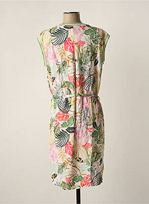 Rochie midi mâneci scurte mâneci scurte bej MALVIN femeie