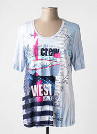 Tricou elasticitate mâneci scurte albastru KJBRAND femeie