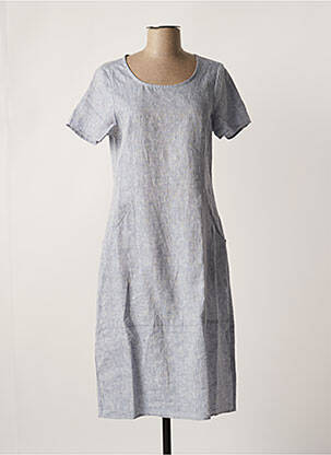 Rochie midi albastru BLANC BOHEME femeie