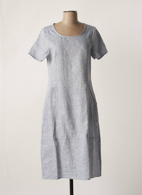 Rochie midi albastru BLANC BOHEME femeie