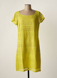 Rochie midi mâneci scurte mâneci scurte galben AGATHE & LOUISE femeie