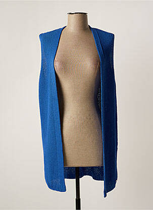 Vestă fără mâneci croială dreaptă albastru TINTA STYLE femeie