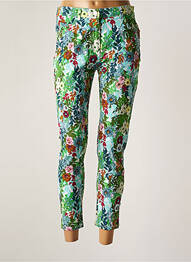 Pantalon 7/8 țesătură poplin mărime normală verde AGATHE & LOUISE femeie