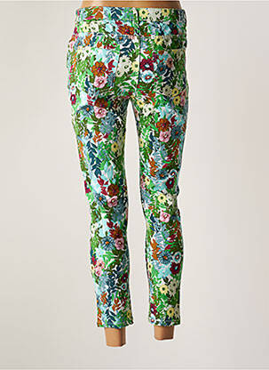 Pantalon 7/8 țesătură poplin mărime normală verde AGATHE & LOUISE femeie