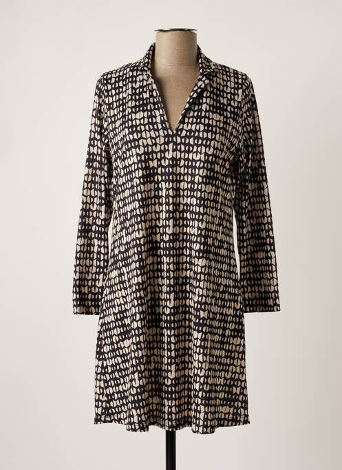 Rochie midi croială fluidă mâneci lungi negru TINTA STYLE femme