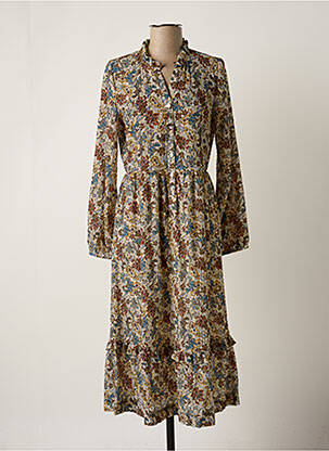 Rochie midi maro C'EST BEAU LA VIE femeie