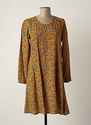 Rochie midi imprimeu floral mâneci lungi galben AGATHE & LOUISE femeie