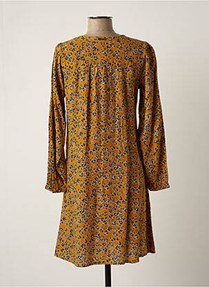 Rochie midi imprimeu floral mâneci lungi galben AGATHE & LOUISE femeie