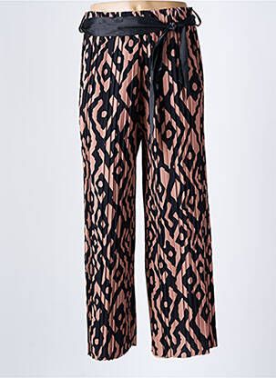 Pantalon larg croială fluidă mărime normală negru ITALIAN STYLE femeie