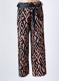 Pantalon larg croială fluidă mărime normală negru ITALIAN STYLE femeie
