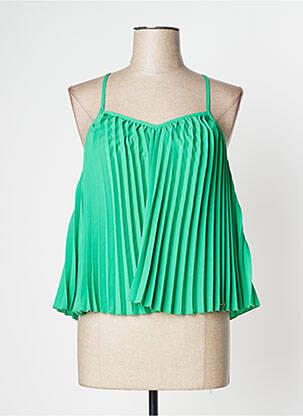 Top mâneci cu bretele ajustabile bretele subțiri verde GAUDI femme