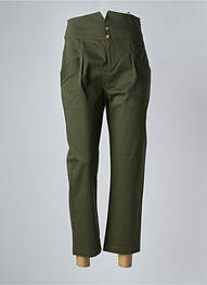Pantalon 7/8 verde OPULLENCE femme